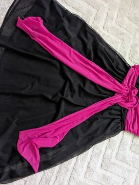 Calvin Klein Black Dress with Hot Pink Accent